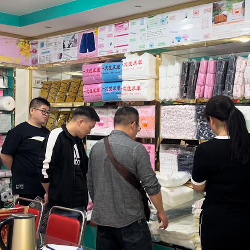 Non woven care products store in Guangzhou, China